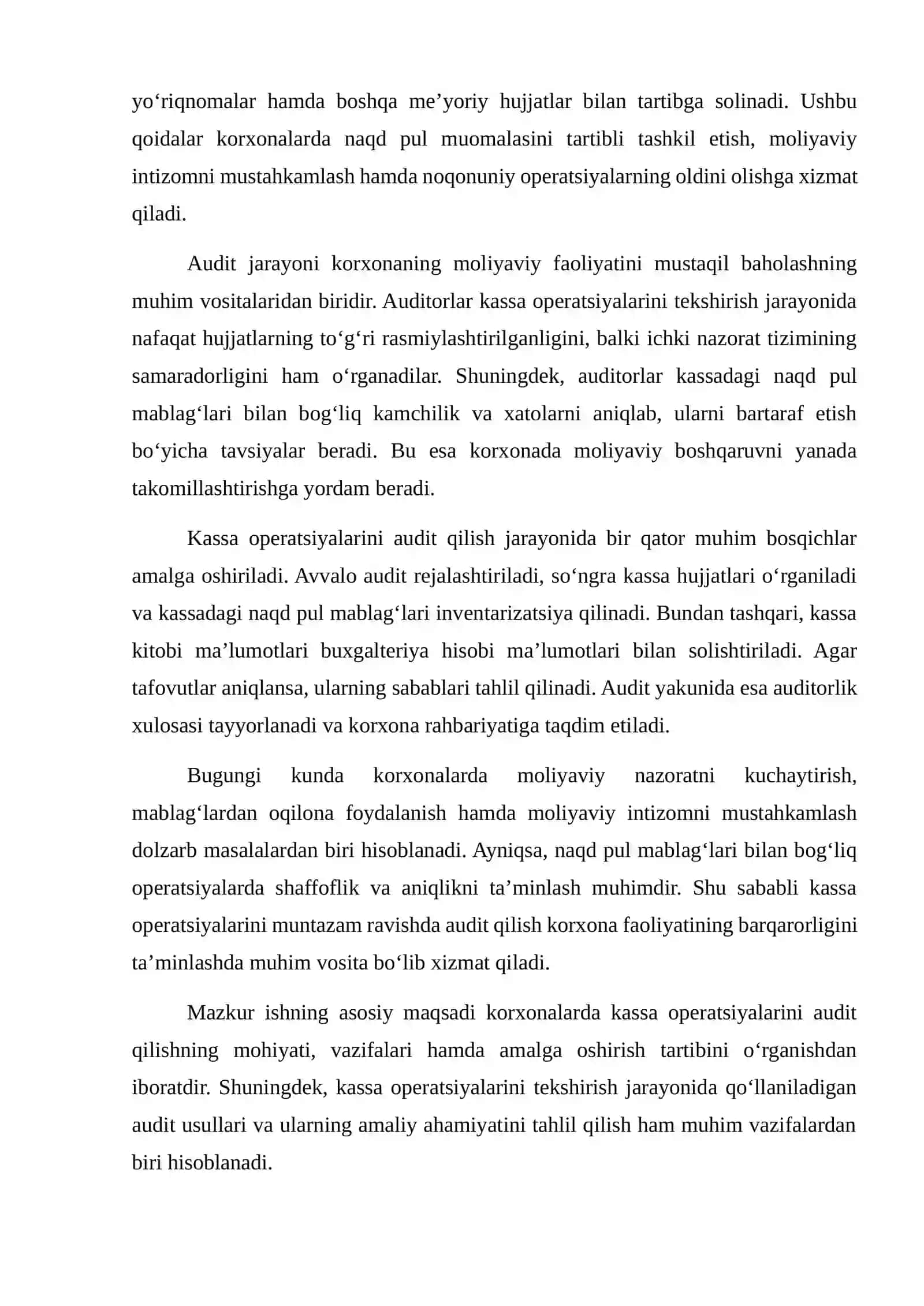 Kassa operatsiyalarini auditi 4