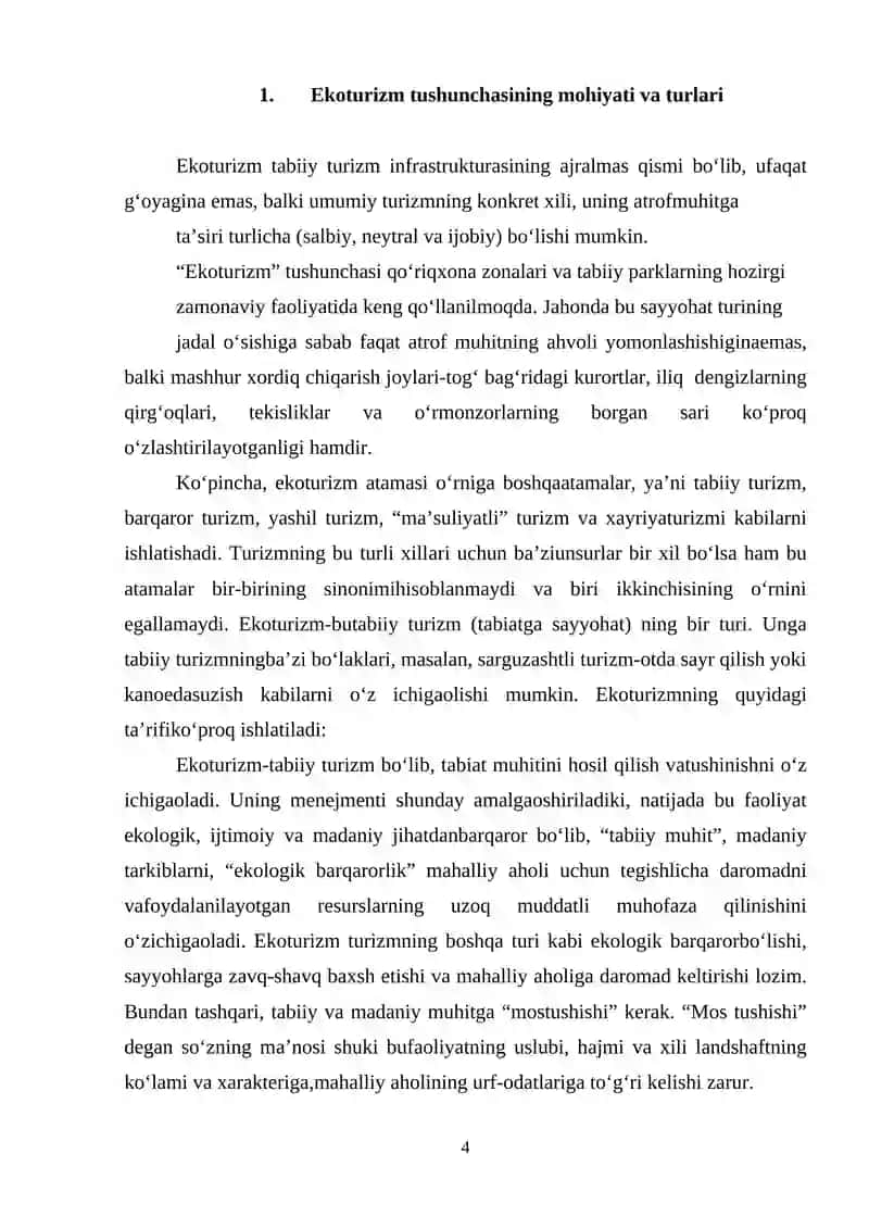 Ekoturizmni rivojlantirishda marketing tamoyillaridan foydalanish 4