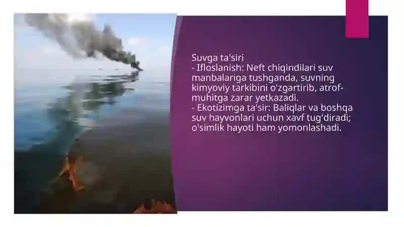 Neft chiqindilarini atrof-muhitga ta'siri 4