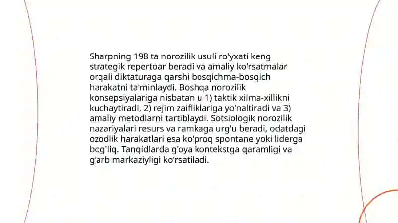 Jin sharpning dektaturadan demokratiyaga asarining qiyosiy tahlili 4