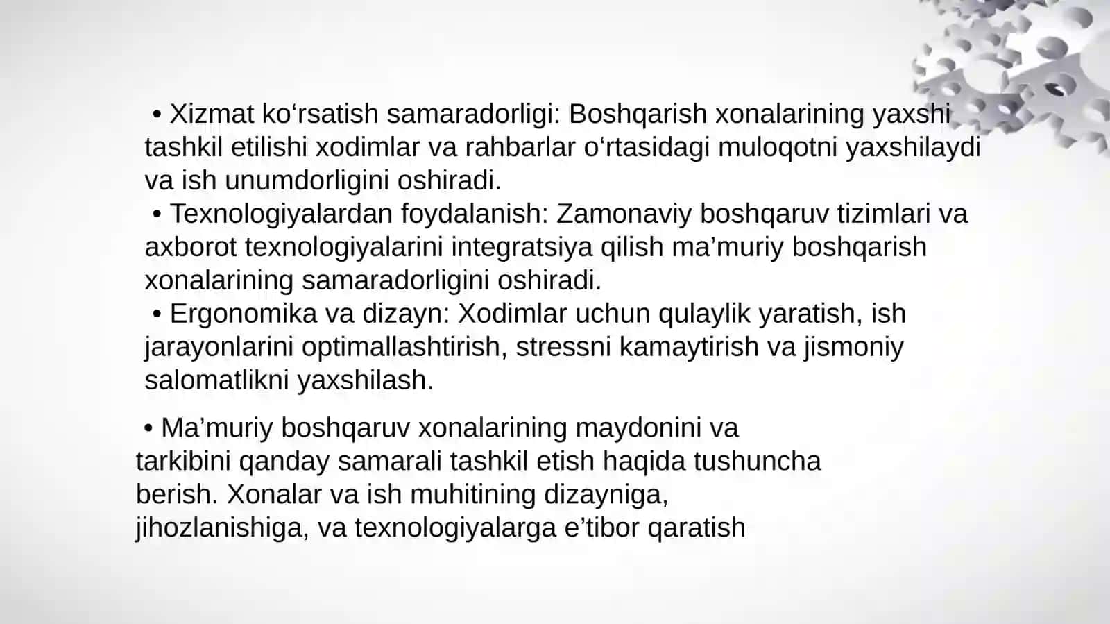 Ma’muriy davlat boshqarish xonalarning namunaviy maydoni va tarkibi 4
