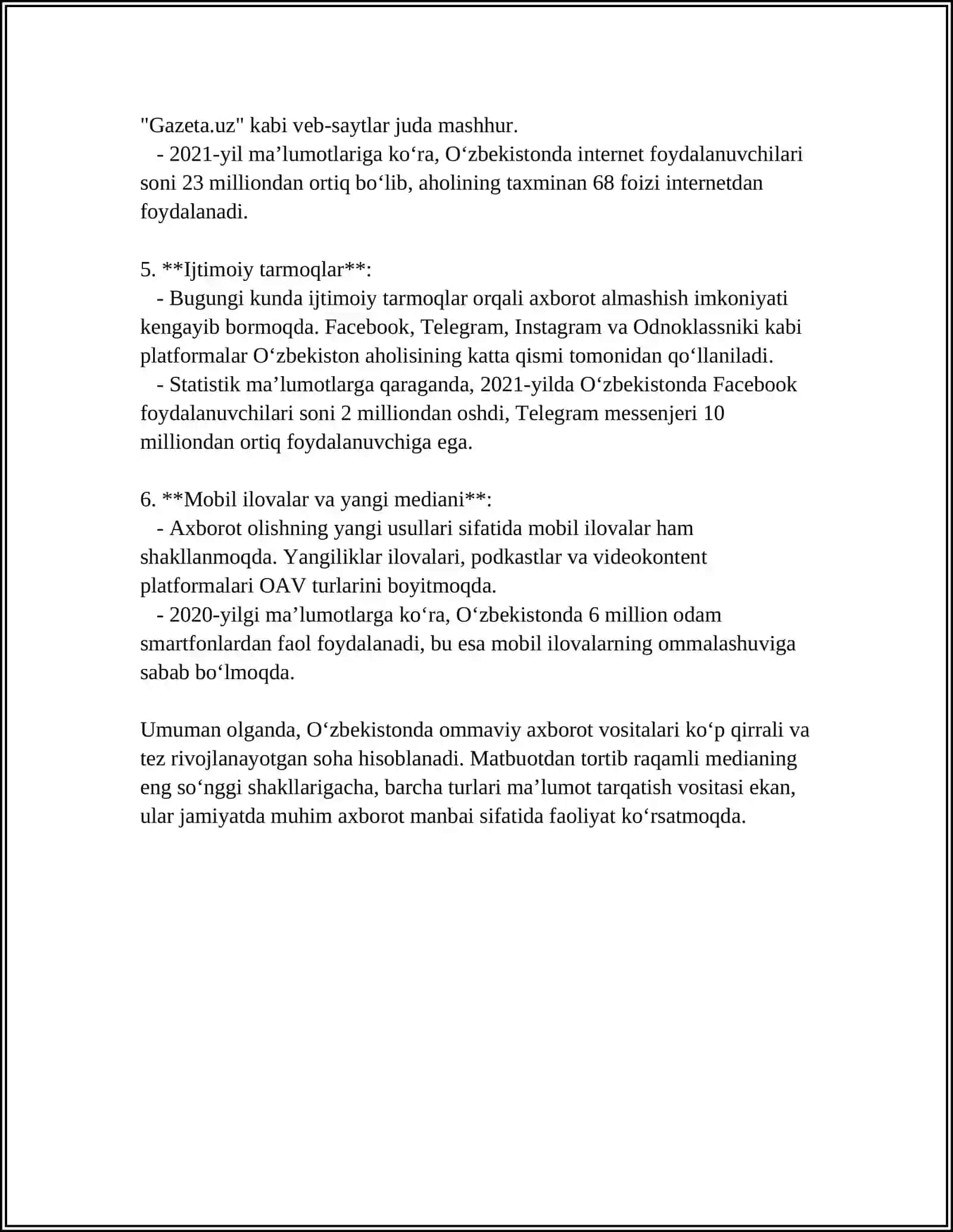 Ommaviy axborot vositalarining turlari 4