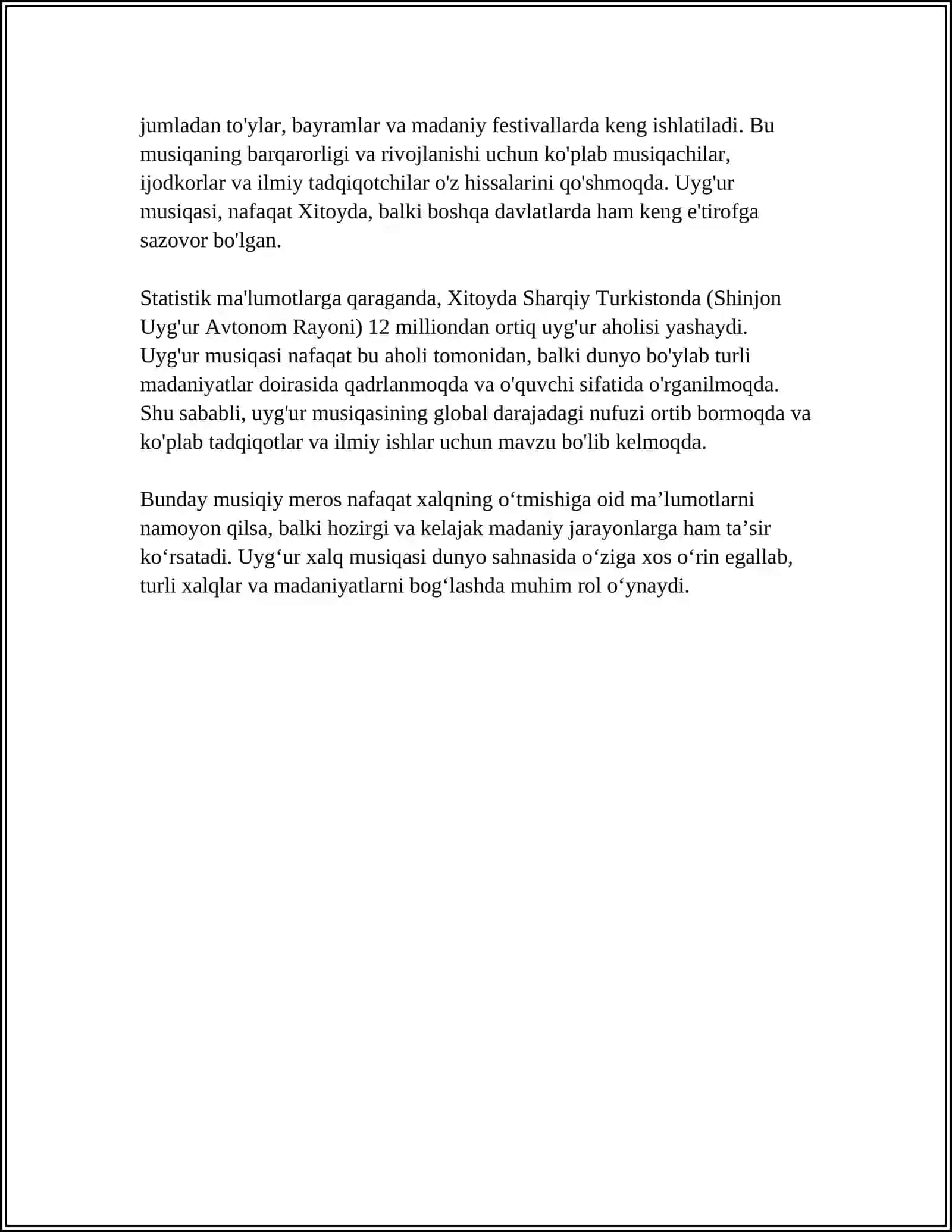 UYGUR MUSIQA MADANIYATI VA MUSIQIY JANRLARI 4