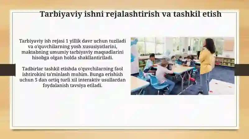 Sinf rahbarining faoliyati 4