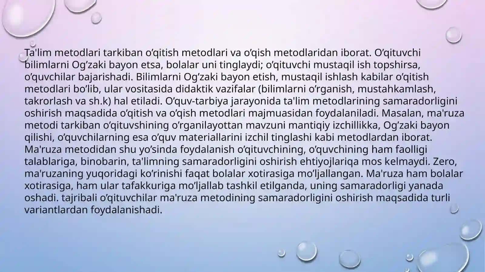 Ta’lim metodlari va vositalari 4