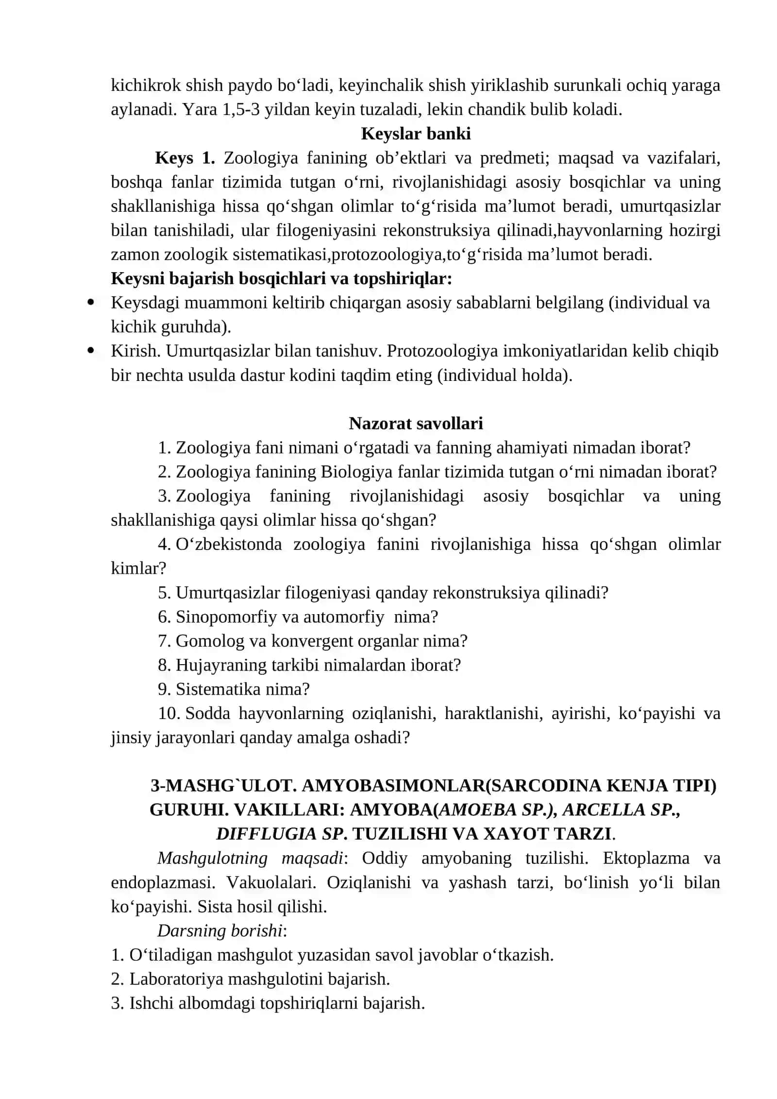 AMALIY MASHG‘ULOTLAR- MASHG‘ULOT. BIR HUJAYRALILAR KENJA OLAMI (PROTOZOA). EUGLENOZOA TIPI: EVGLENALAR(EUGLENOIDEA) CINFI 4