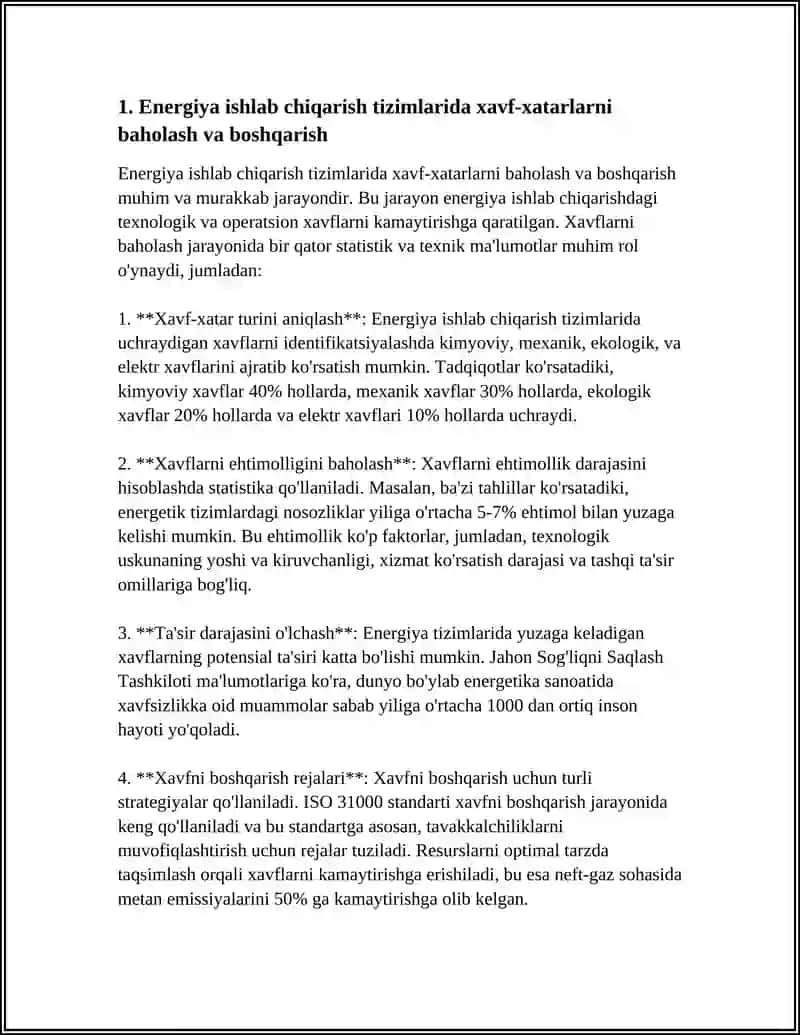 ENERGIYA ISHLAB CHIQARISH TIZIMLARIDA XAVFSIZLIK VA MEHNAT MUHOFAZASI 4