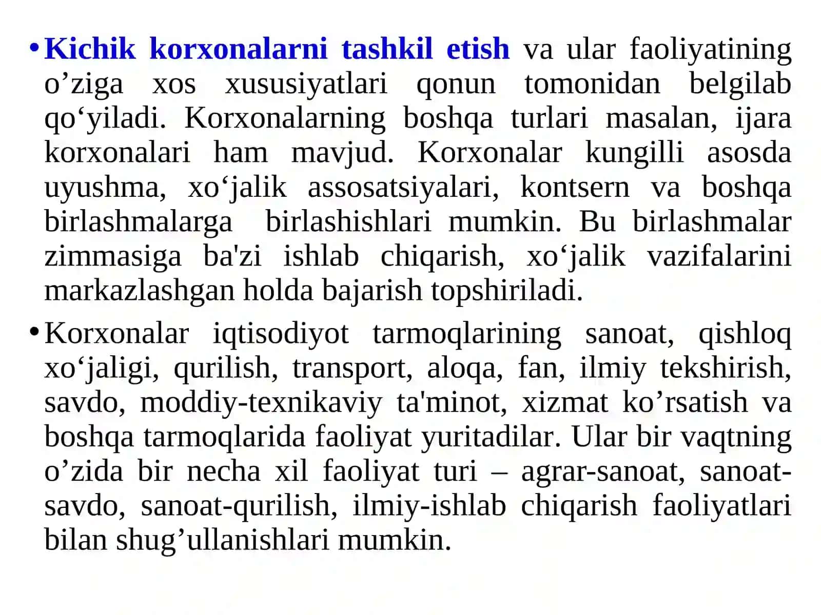 Korxonamustaqilfaoliyatyurituvchibozorsub’yekti 4