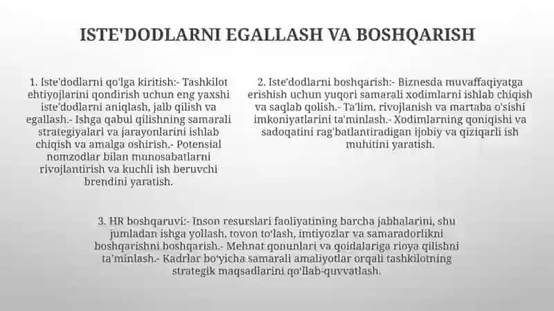HR Menejment Fanining Asosiy Maqsadlari 4
