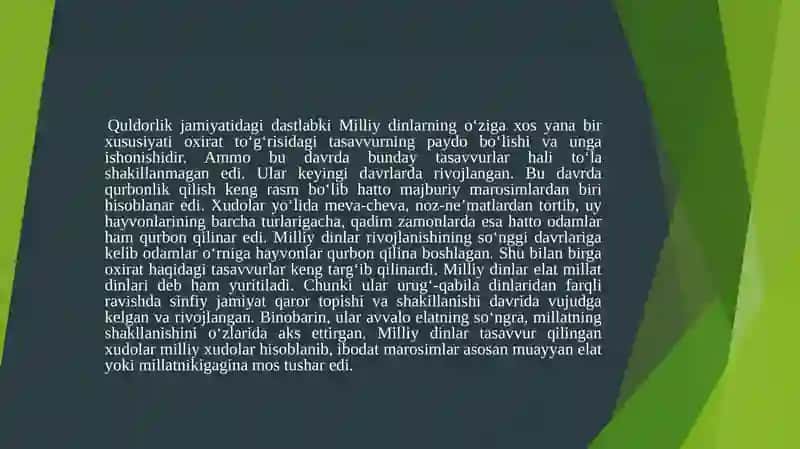 Milliy dinlar 4