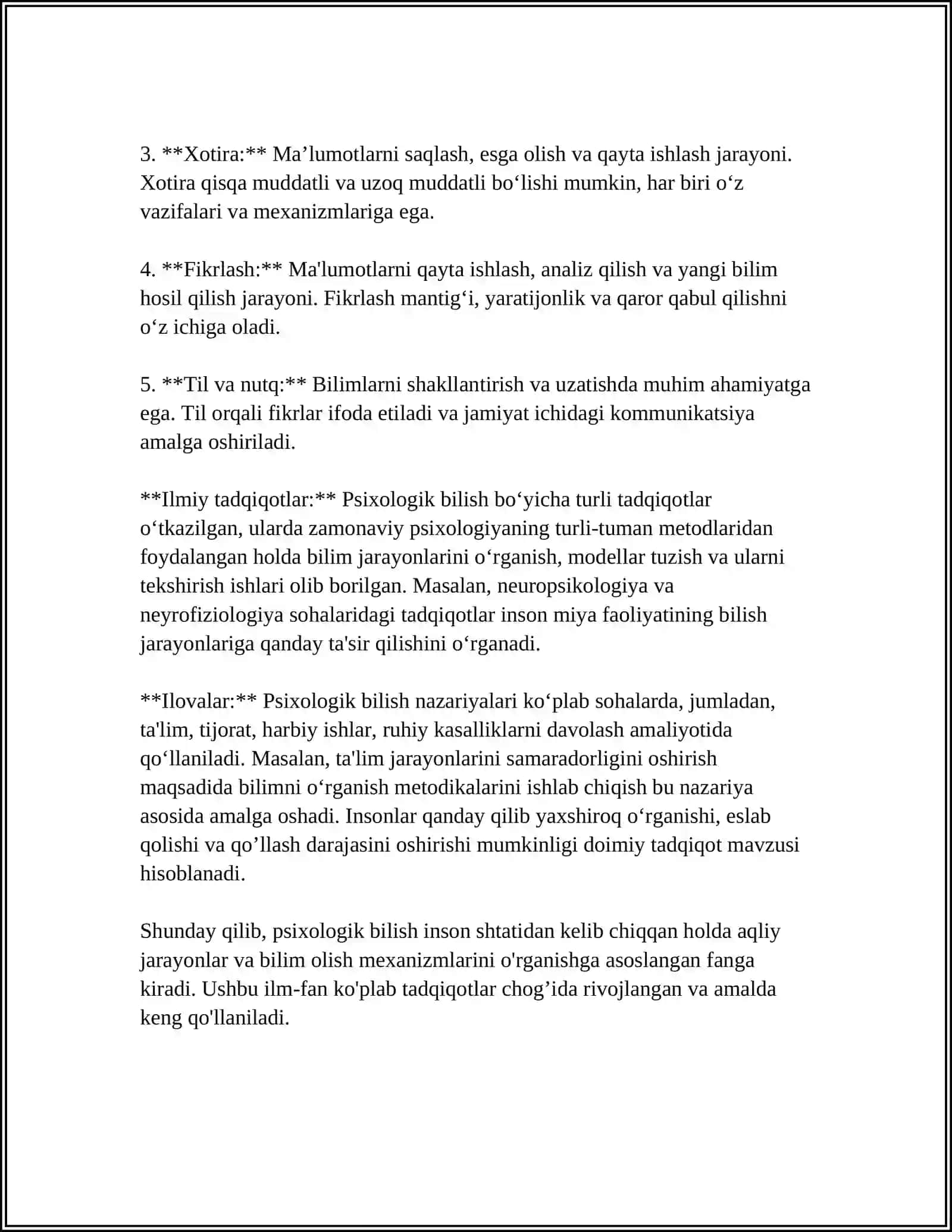 PSIXOLOGIK BILISH FAOLIYAT SIFATIDA 4