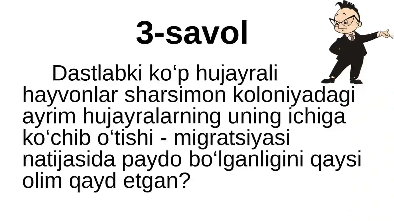 Tirik organizmlar do‘z-o‘zini idora qilish organlari: gumoral va nervsistemasievolutsiyasi 4