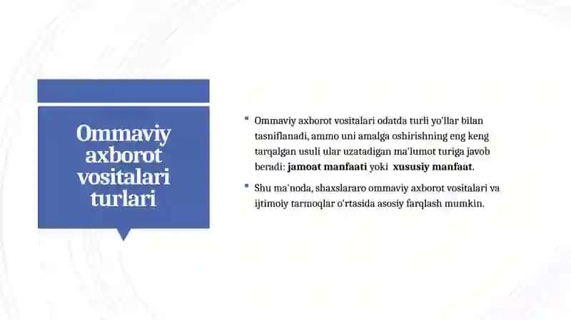 Medianazariyalari klassifikatsiyasi, Ommaviy kommunikatsiyaning nazariyasi vamuammolari 4