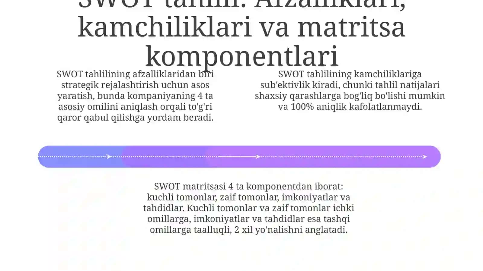 SWOT va PEST tahlili 4