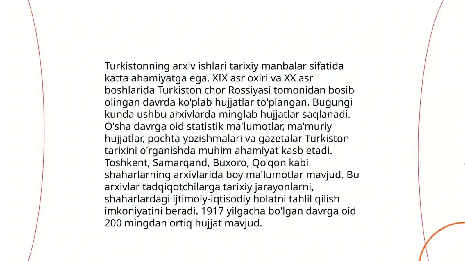 Rossiya imperiyasi davrida Turkiston arxivlarining shakllanishi 4