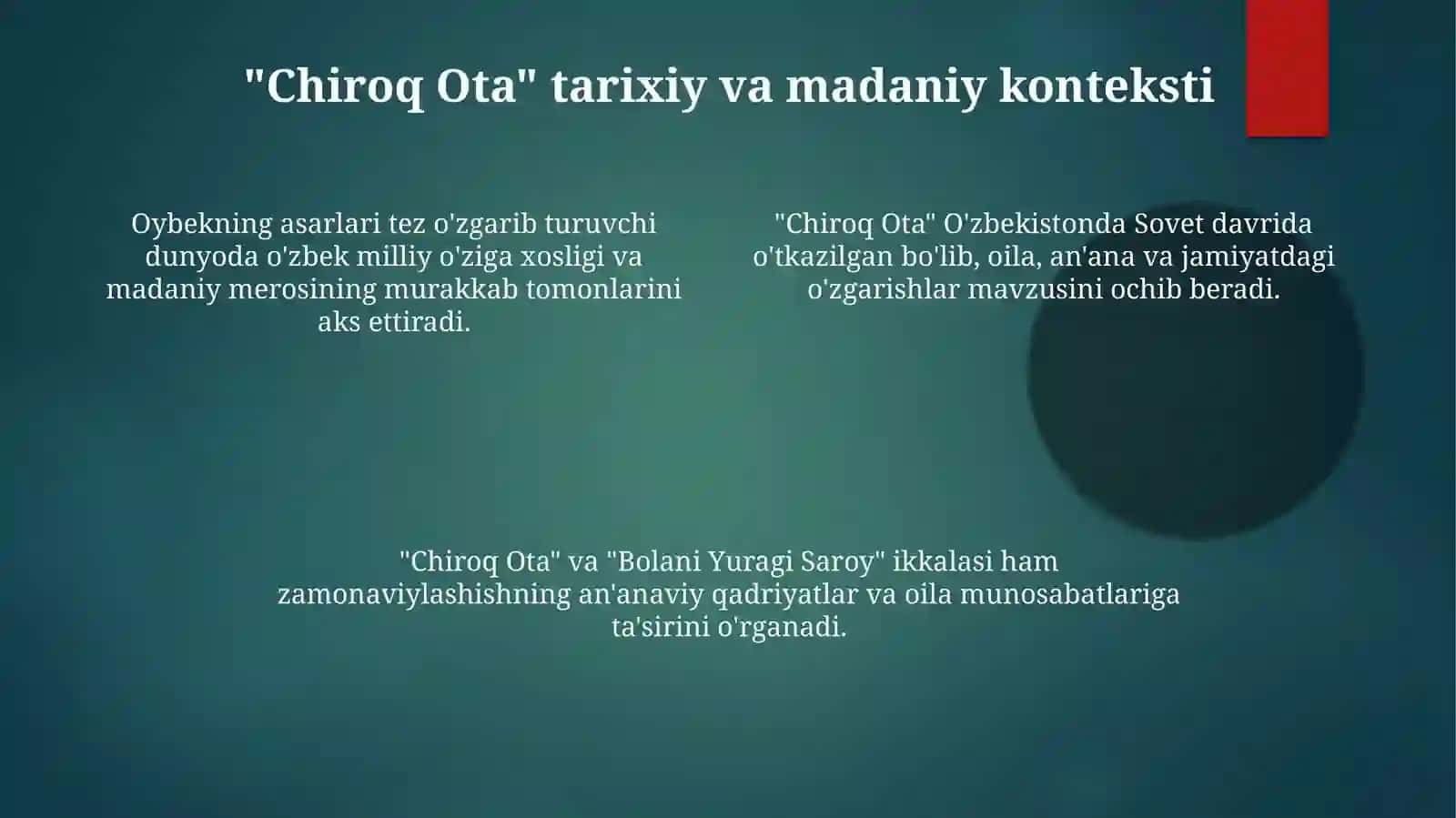 "Fonarchi ota" va "Bolaning ko'ngli poshsho" asarlari tahlili 4