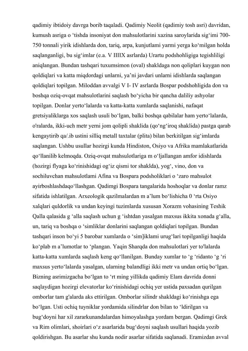 Quvvati sutkasiga 70 tonna un tortishga ega boʻlgan tegirmon uchun   donni tozalash boʻlimi uchun zarur uskunalarni hisoblash 4