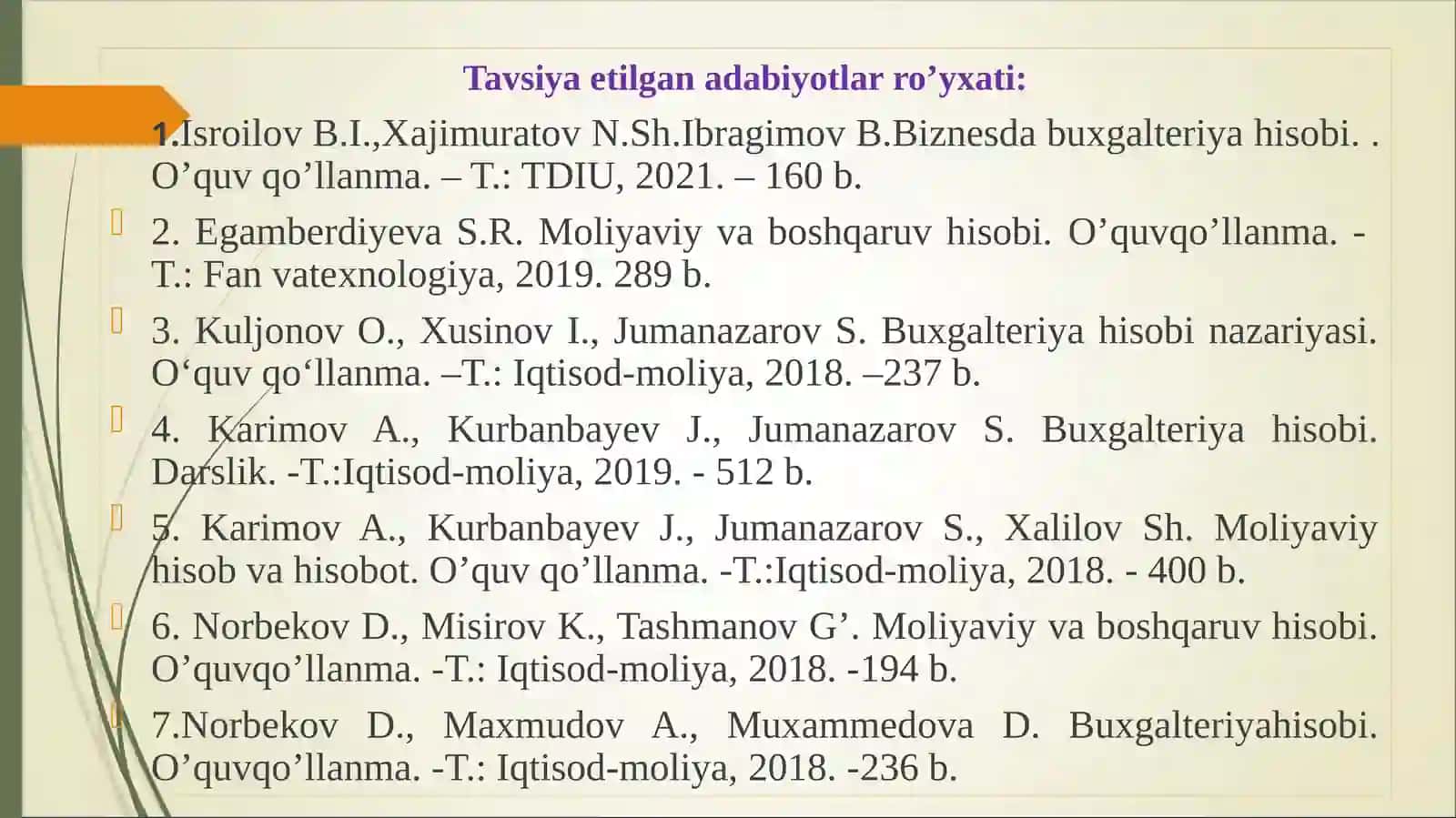 BIZNES SUB’YEKTLARINING STRUKTURASI SIDAGI TAQDIMOT MATERIALLARI 4