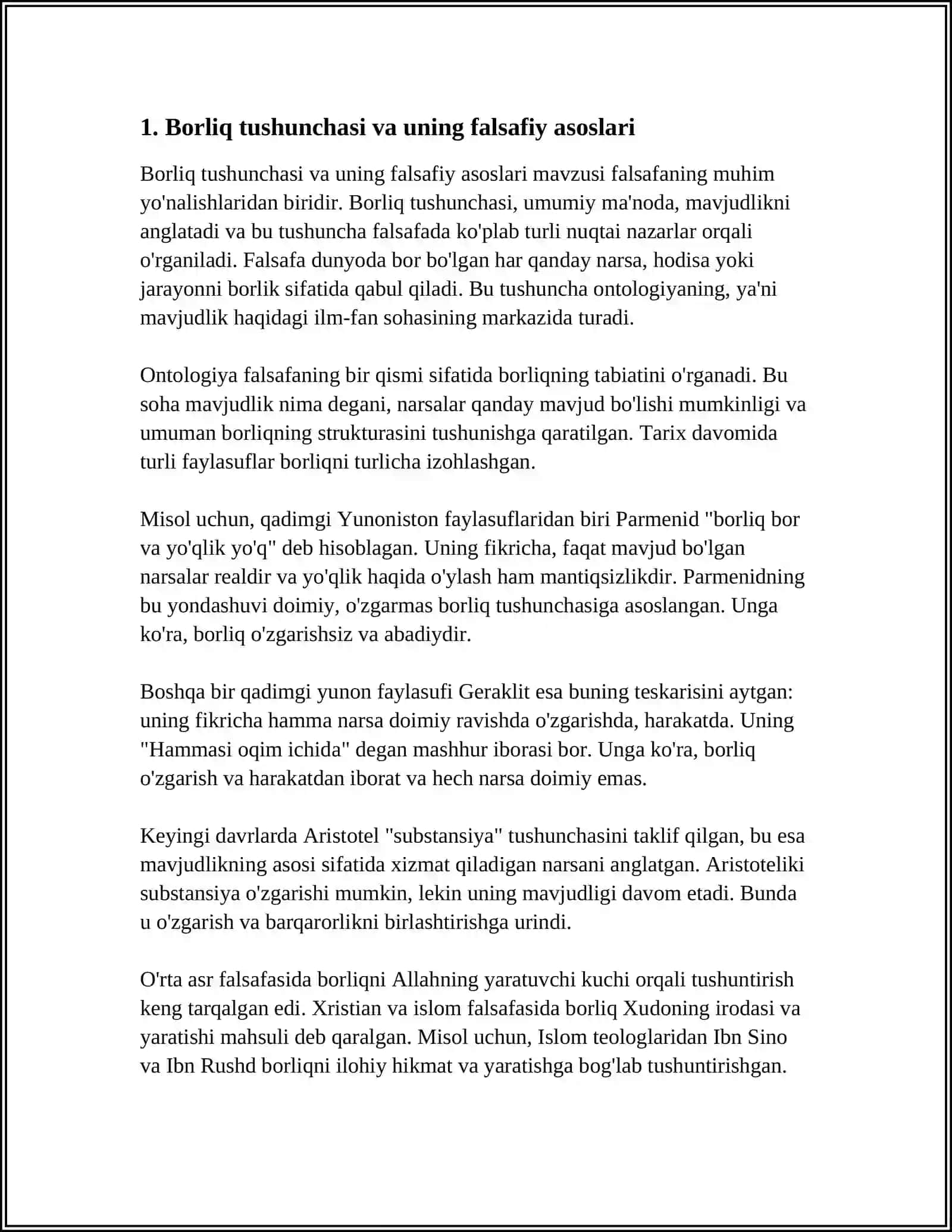 FALSAFA VA TABIIY ILMIY FANLARDA BORLIQNING MOHIYATIGA OID KONSEPSIYALAR 4