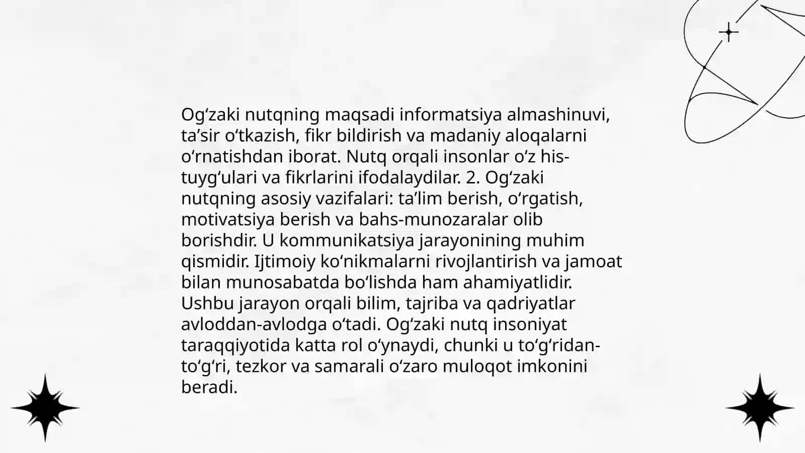 Ogʻzaki nutq va uning ahamiyati 4