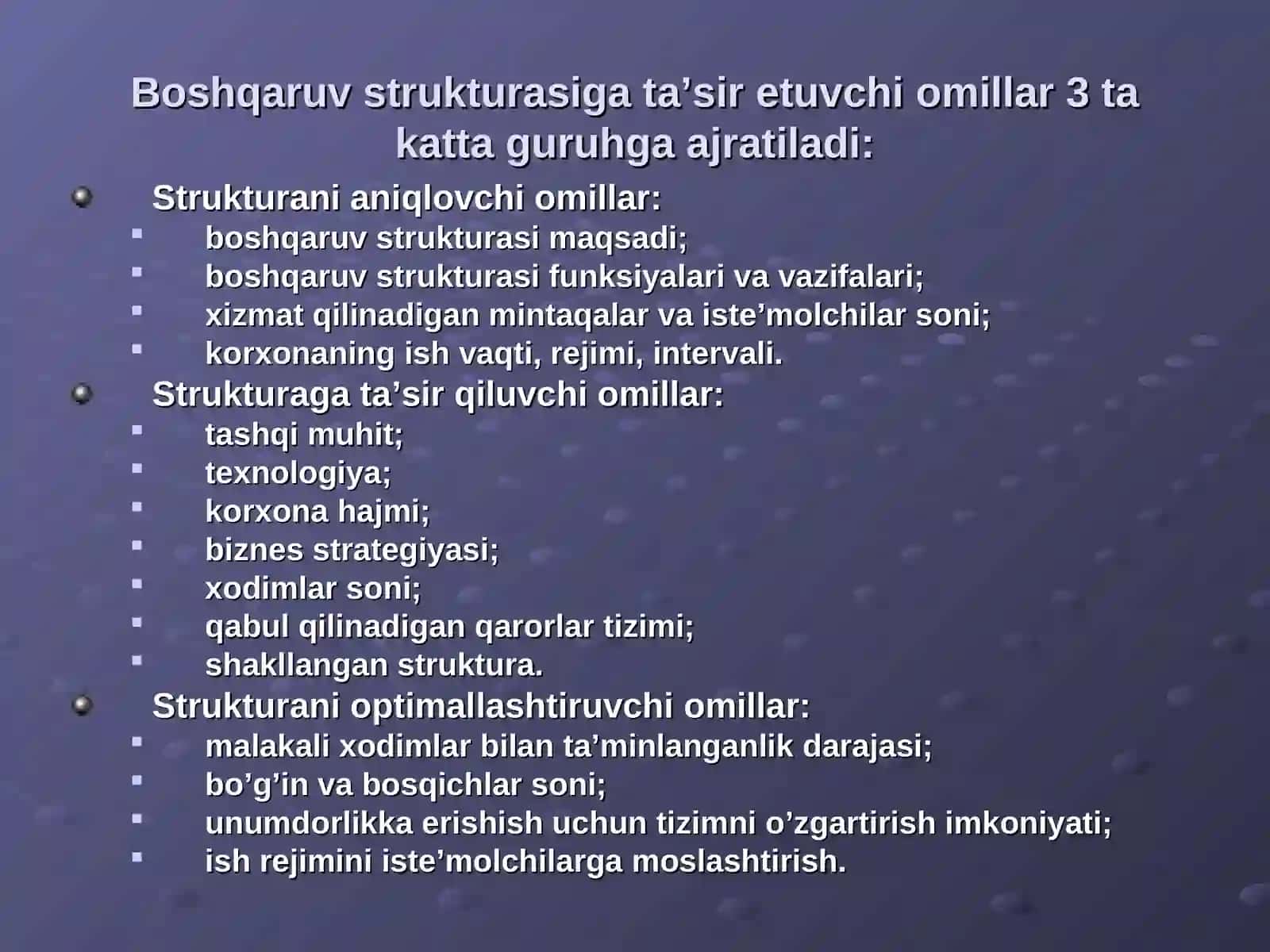 Boshqaruvning tashkiliy strukturasi va boshqaruv usullari 4