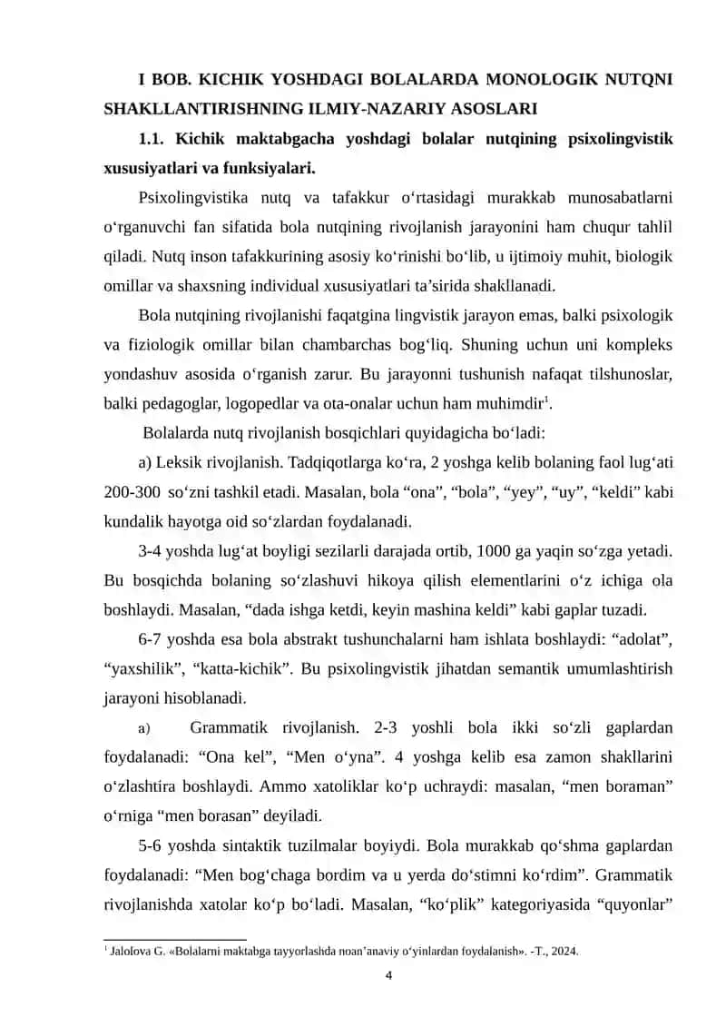 MAKTABGACHA KICHIK YOSHDAGI BOLALAR NUTQINI O‘STIRISH VAZIFALARI 4