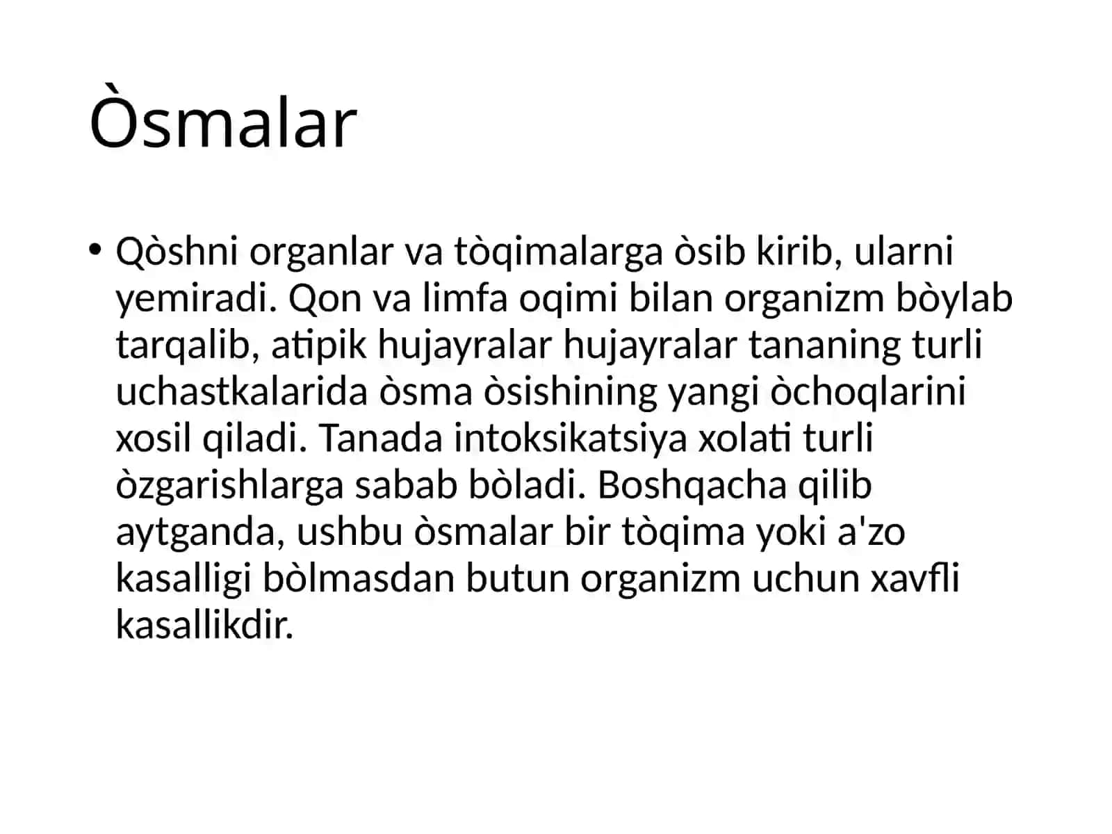 Blastomalarga qarshi vositalar.Immun jarayoniga, allergiya va yallig'lanishga qarshi vositalar 4