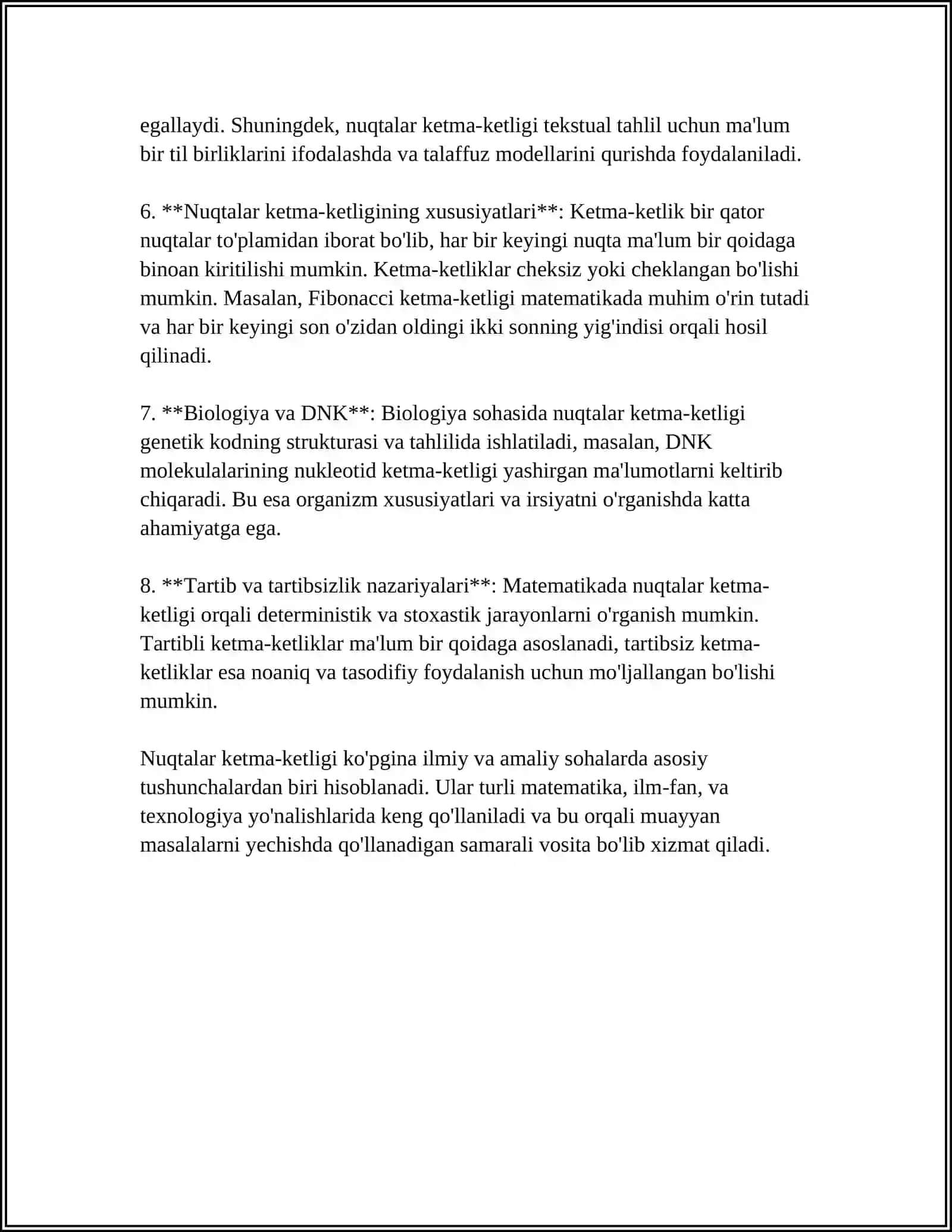 NUQTALAR KETMA-KETLIGI VA UNING LIMITI 4