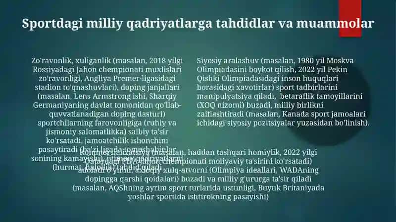 Jismoniy madaniyatning milliy qadriyatlari va ularning orni 4