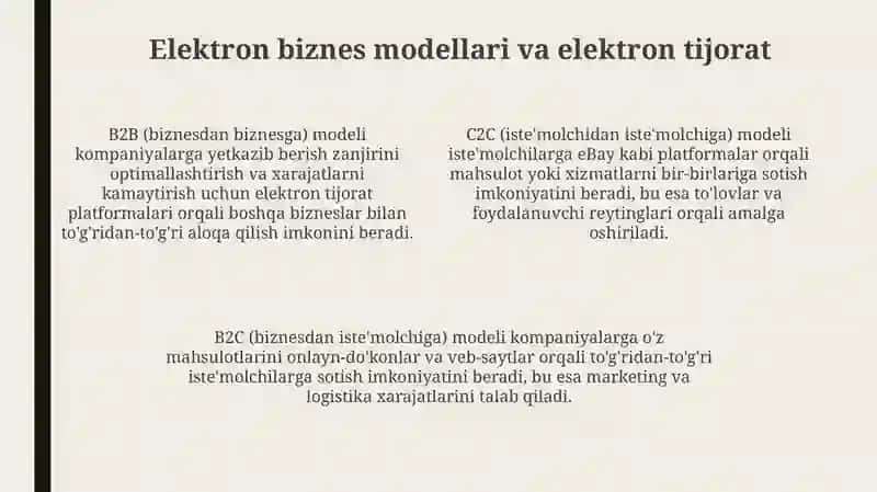 Elektron biznesdan foydalanish 4