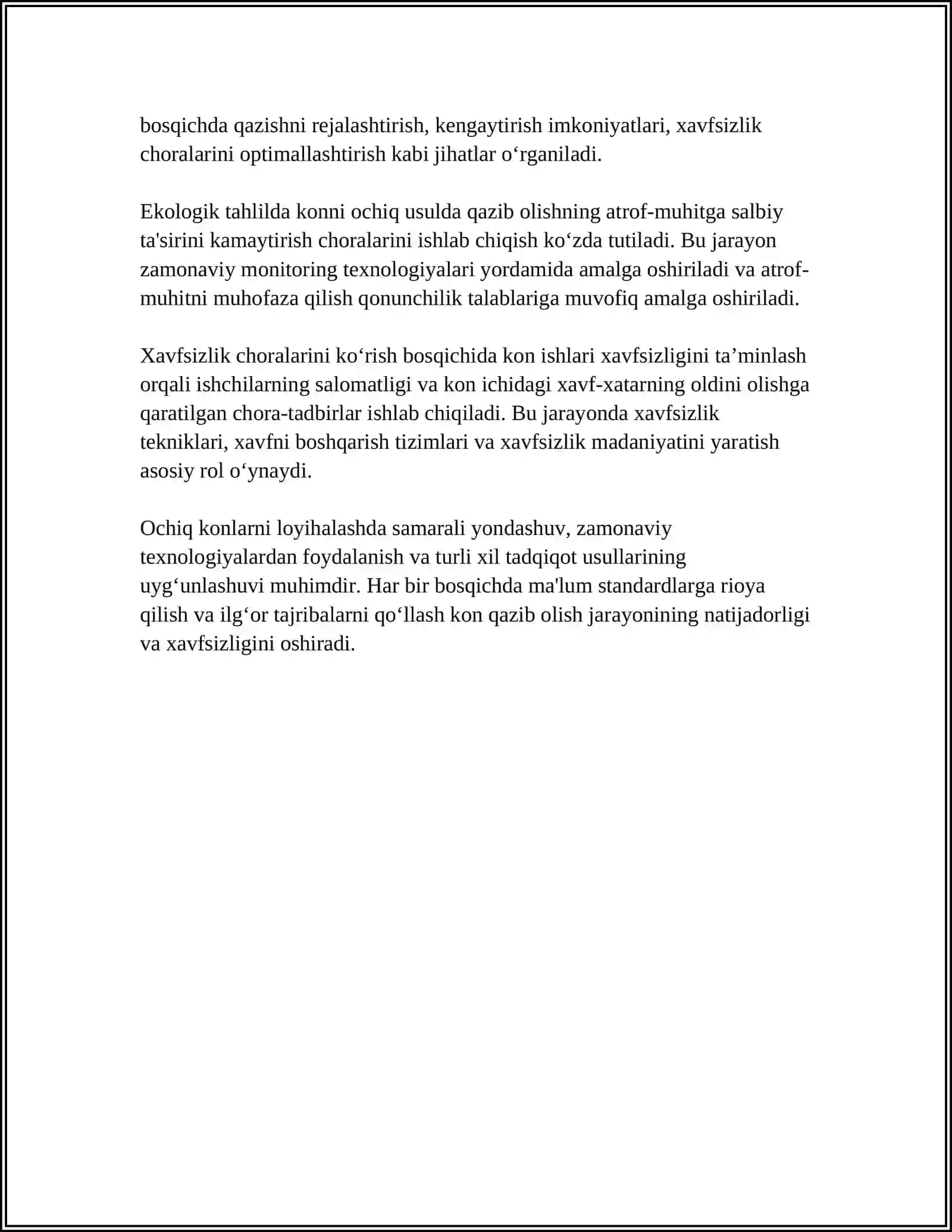 OCHIQ KON LAHIMLARI BARPO QILISH ISHLARI TEXNALOGIYASI 4