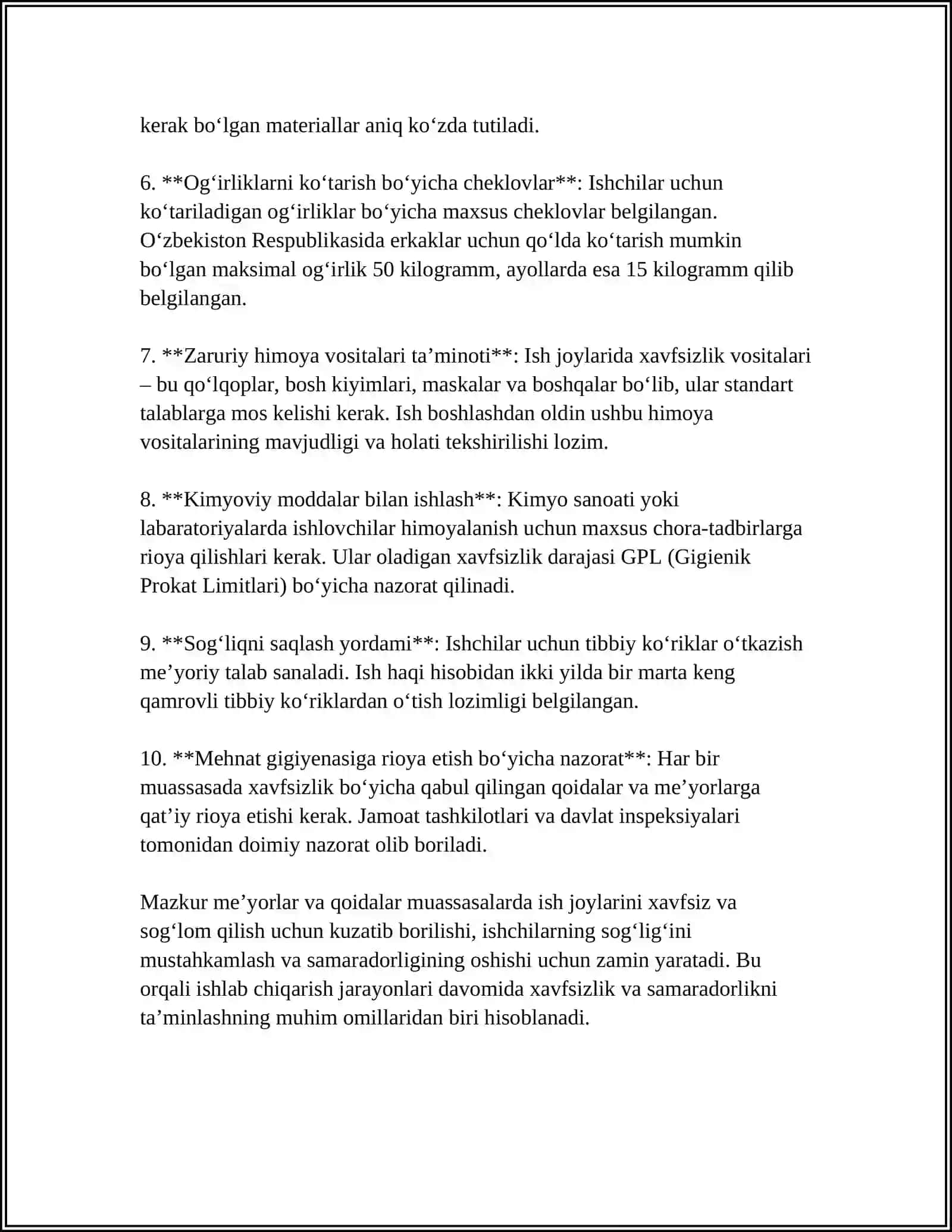 TIBBIYOT MUASSASALARIDAGI XODIMLARNING MEHNAT SHAROITLARNING GIGIYENIK NAZORATI 4