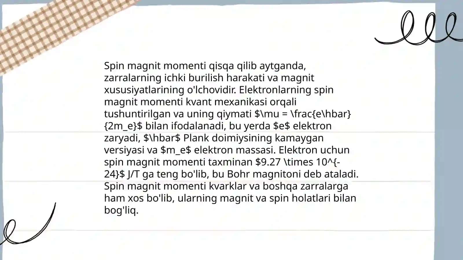 Elektronlarning magnit va mexanikaviy momentlari 4