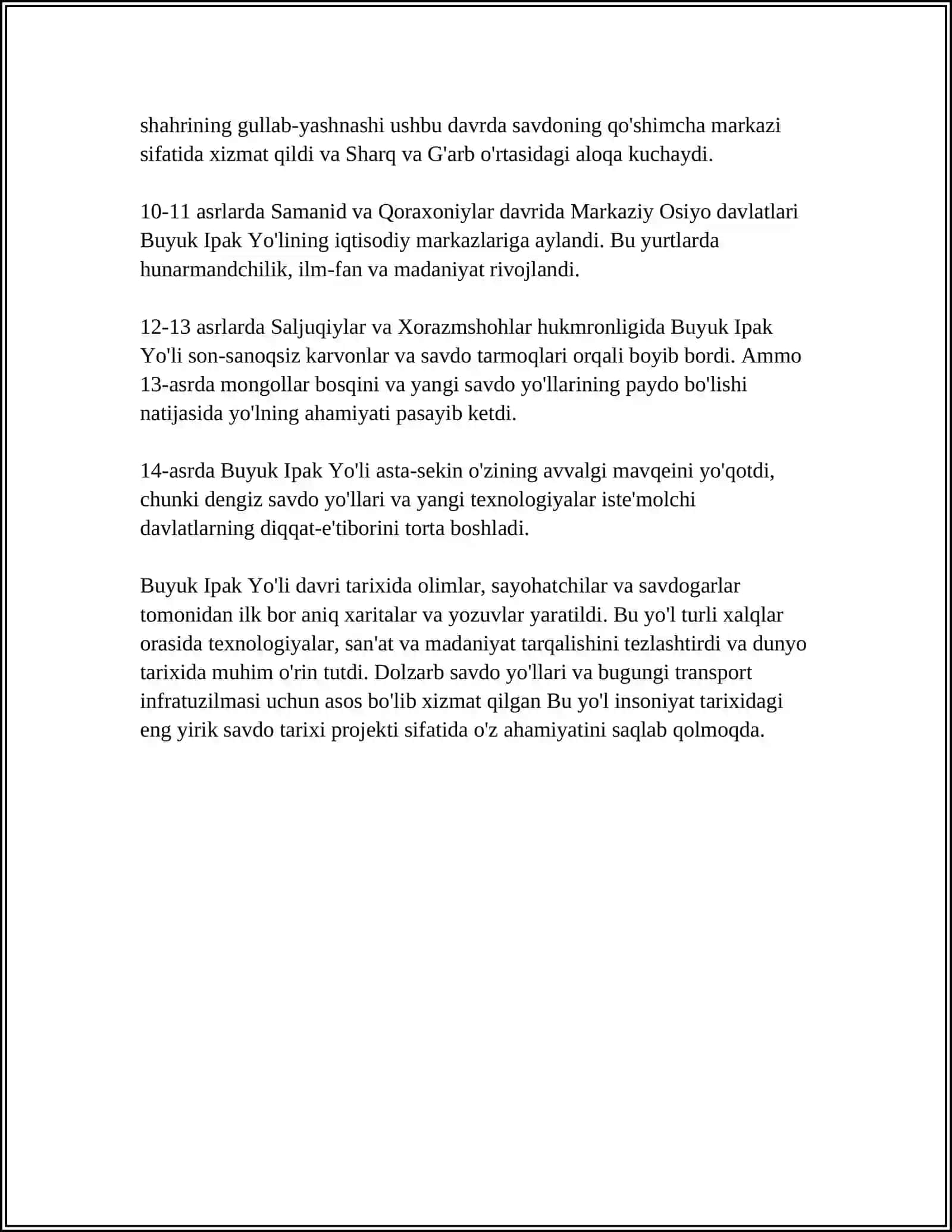 BUYUK IPAK YO’LI 4