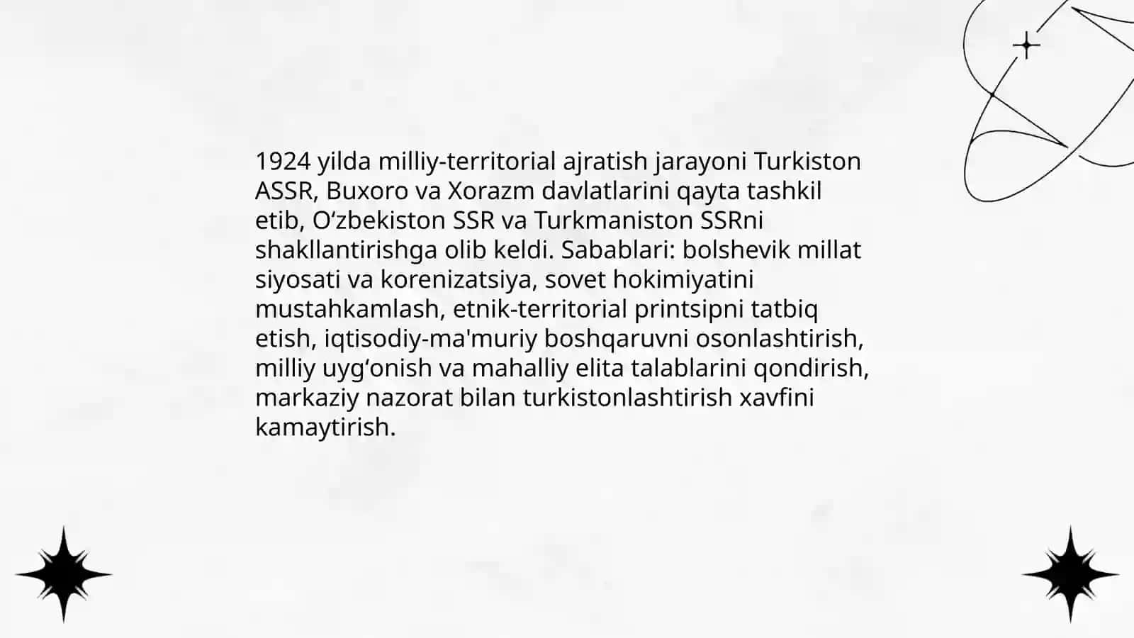 Oʻzbekiston SSRning 1924-yil 27-oktabrda tashkil topishi 4