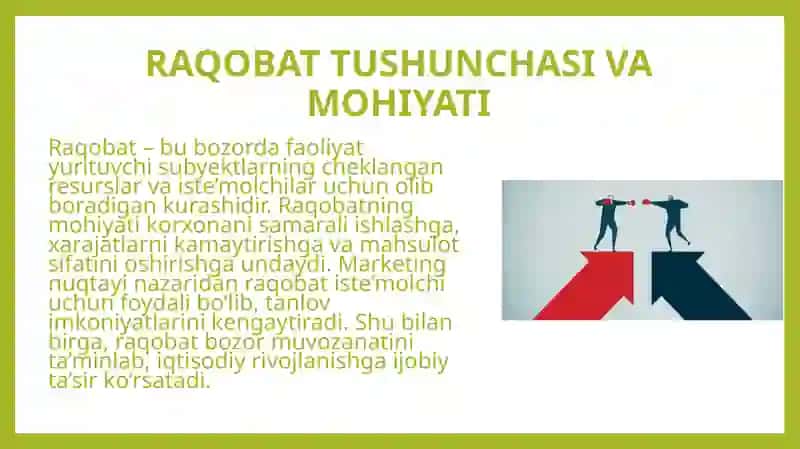 Raqobatning mohiyati, shakllari va usullari 4