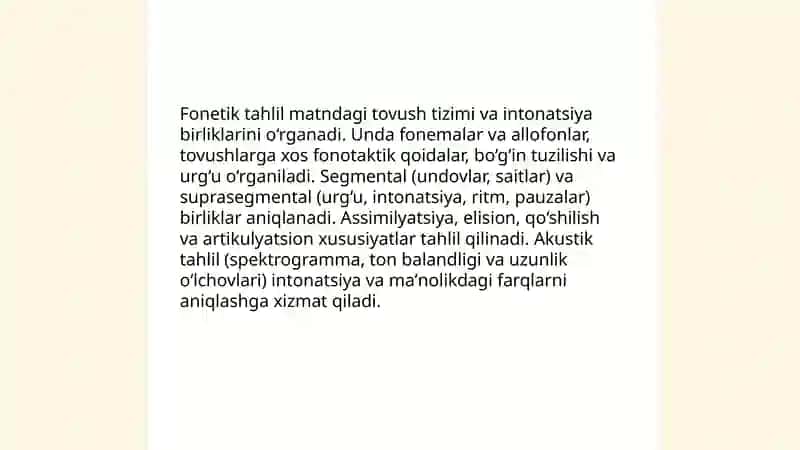 Matnni tashkil etuvchi birliklarni tahlil qilish 4