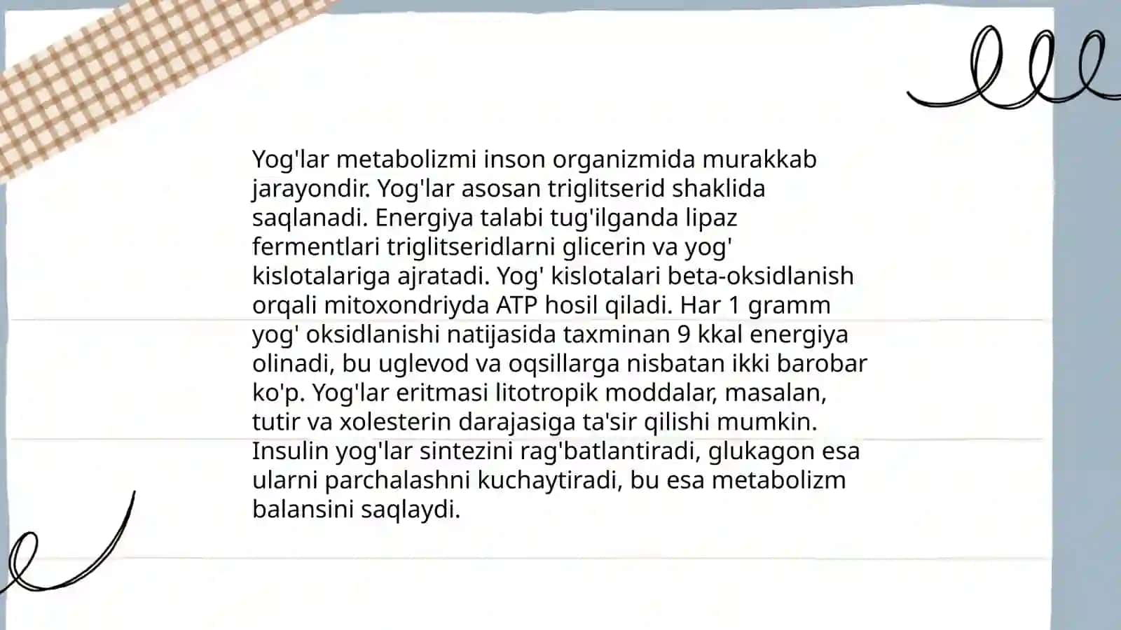 Uglevodlar,yog'lar va aminokislotalar almashinuvi o'rtasidagi bog'liqlik 4