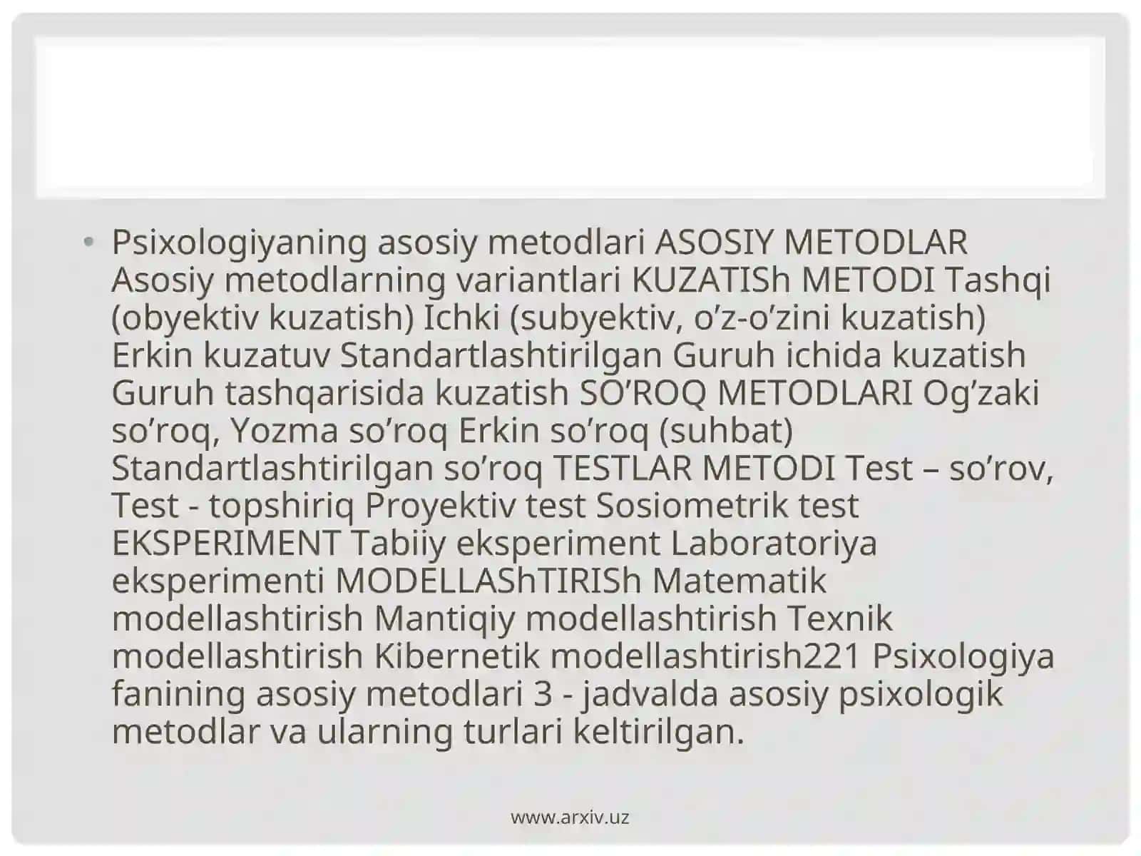 ZAMONAVIY PSIXOLOGIYANING ISTIQBOLLI YO‘NALISHLARI 4