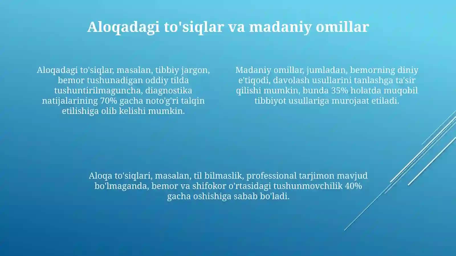 Muloqot:shifokor va bemor muloqotining psixologik xususiyatlari 4