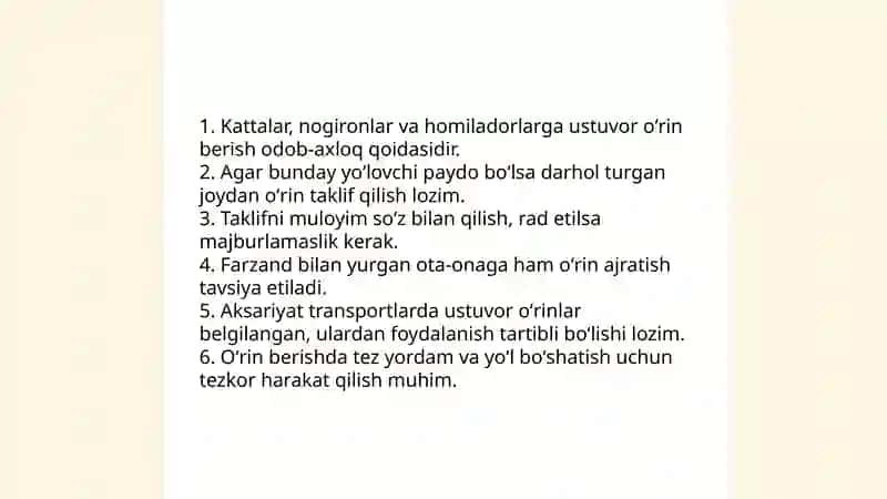 Jamoat transportida oʻzini tutish etiketi 4