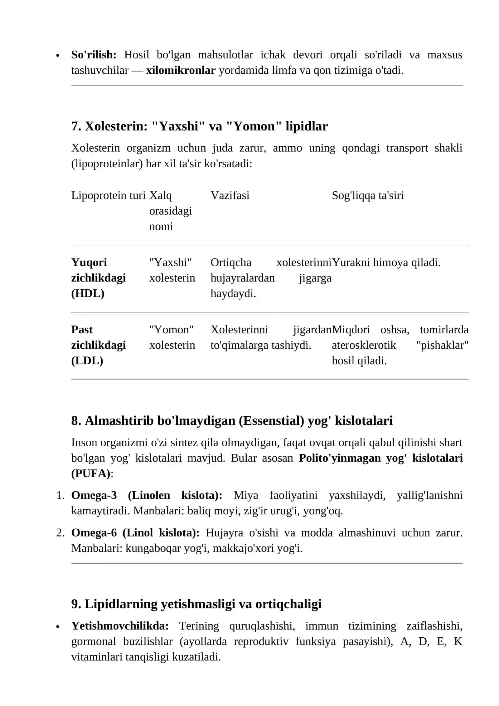 Organizm va ovqat tarkibining asosiy lipidlari mavzusiga mustaqil ishi 4