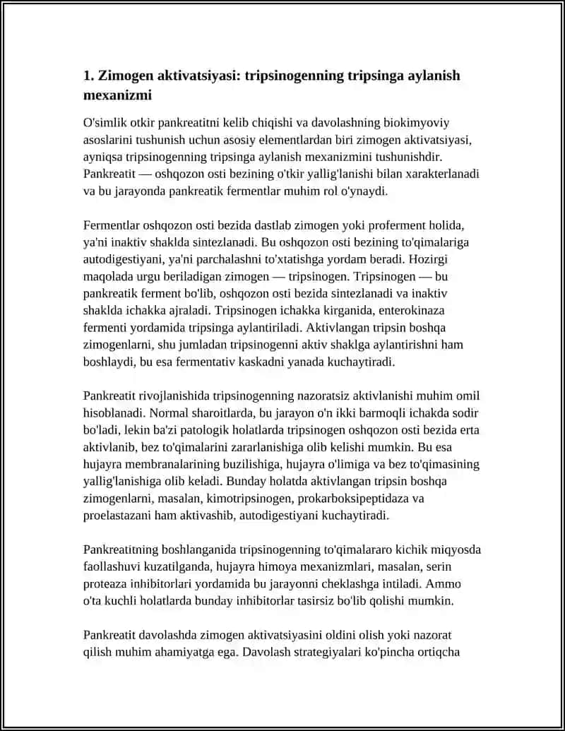 O'TKIR PANKREATITNI KELIB CHIQISHI VA DAVOLASHNING BIOKIMYOVIY ASOSLARI 4