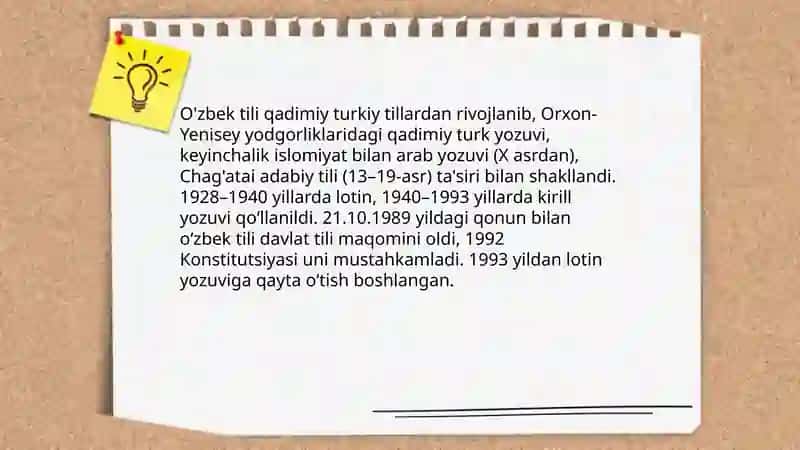 O'zbek tili - Davlat tili 4