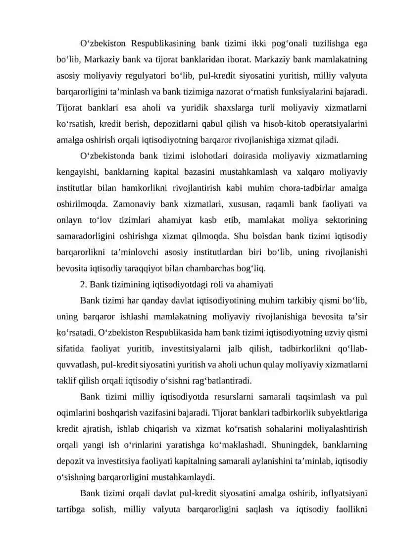 BANKLARNING KELIB CHIQISHI VA BANK TIZIMI 4