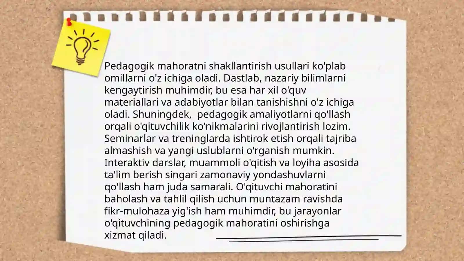 Pedagogik texnika va uni shakillantirish usullari 4