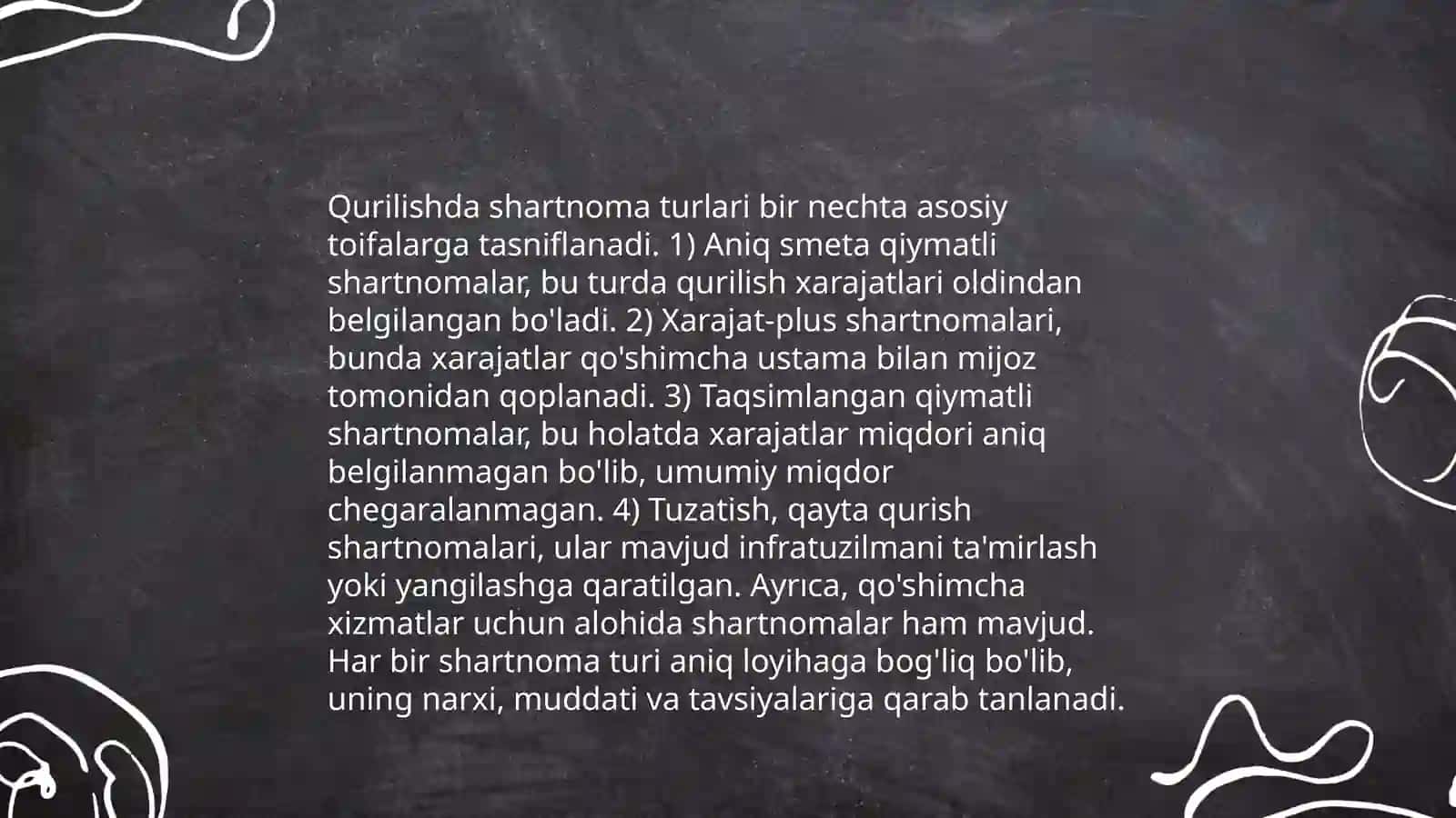 Qurilishda shartnoma munosabatlarining tartibi va mazmuni 4