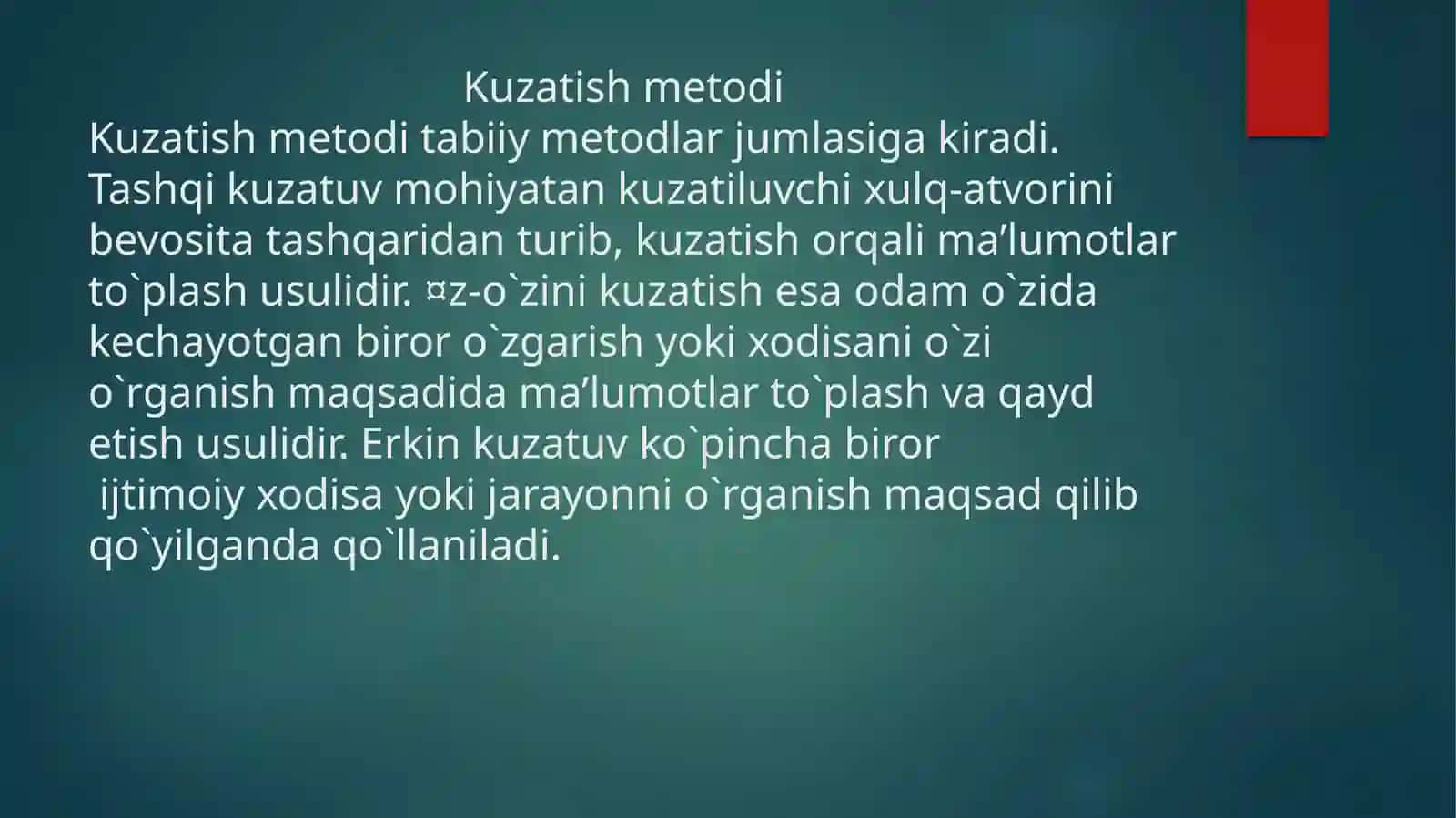 Ijtimoiypsi­xologiyaning asosiy metod­lari 4
