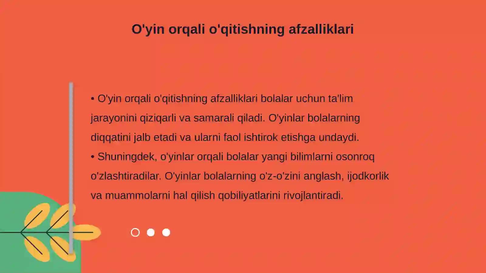 Maktabgacha ta'lim tashlikaltida o'yin orqali ta'lim berish metodlar Naminatsiyasi 4