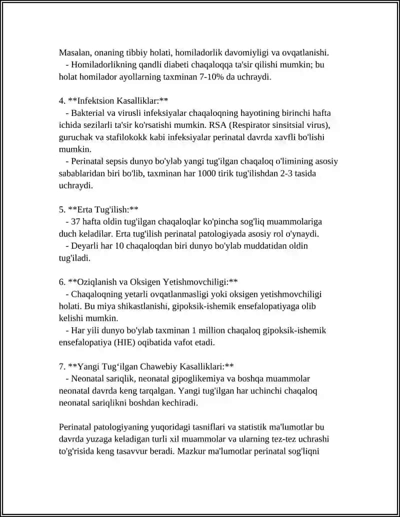 PERENATAL PATOLOGIYA. ASFIKSIYA. TUG'RUQ TRAVMASI. XOMILADORLIK PATOLOGIYASI. ERTA VA KECH GESTOZLAR PATAMORFOLOGIYASI 4